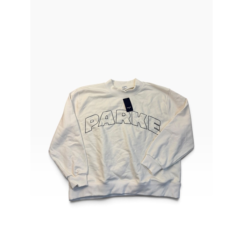 Parke for Target Cream Logo Crewneck Sweatshirt L/XL PCD001AM New